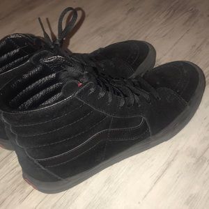 All black sk8 high Vans